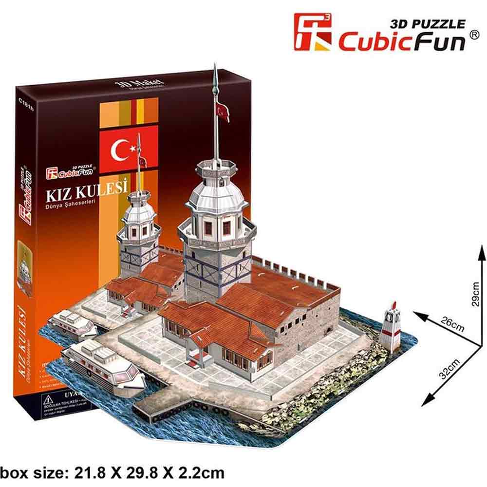 Kiz Kulesi 3D Puzzel 66 stuks - Cubicfun