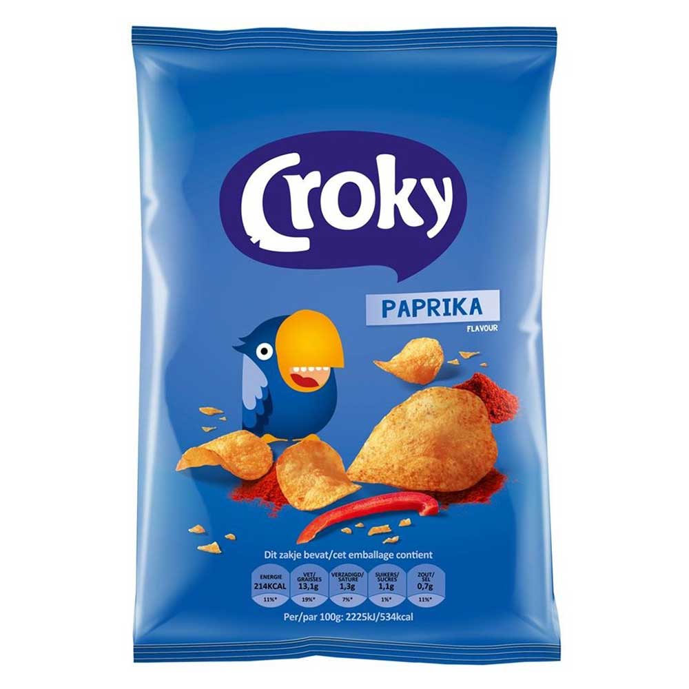 Croky Chips Paprika 40gr - 20 Stuks