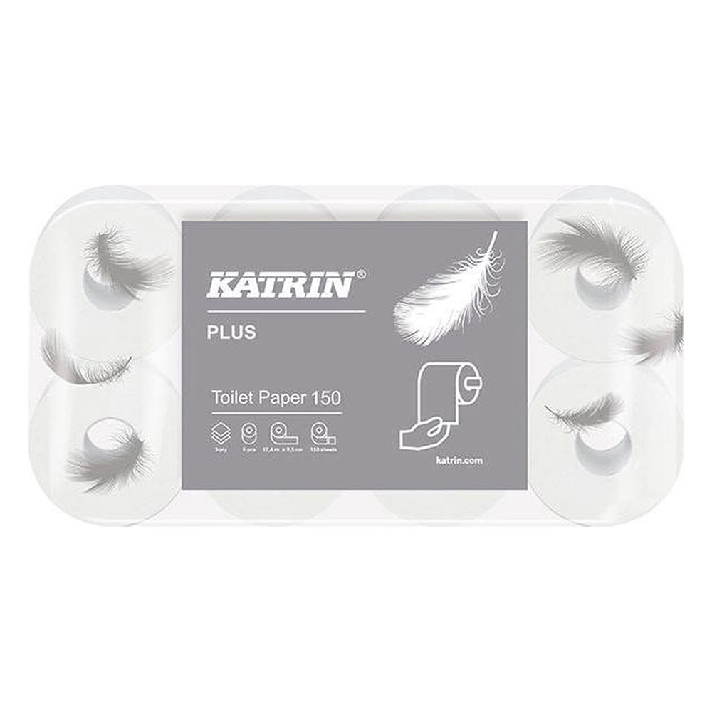 Katrin Plus 3-laags Toiletpapier - 8 Rollen