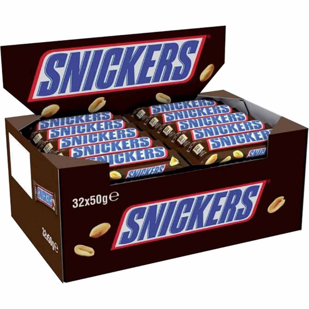 Snickers Chocoladereep 50g - 32 Stuks