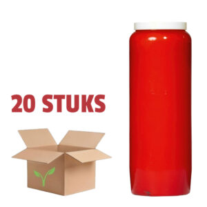 Noveenkaars 9-dagenbrander Rood - Voordeelverpakking