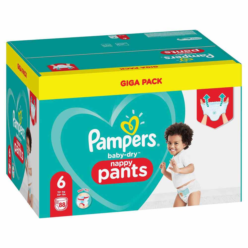 leraar Hoe dan ook bom Pampers Baby-Dry Pants Luierbroekjes - Maat 6 - 88 stuks