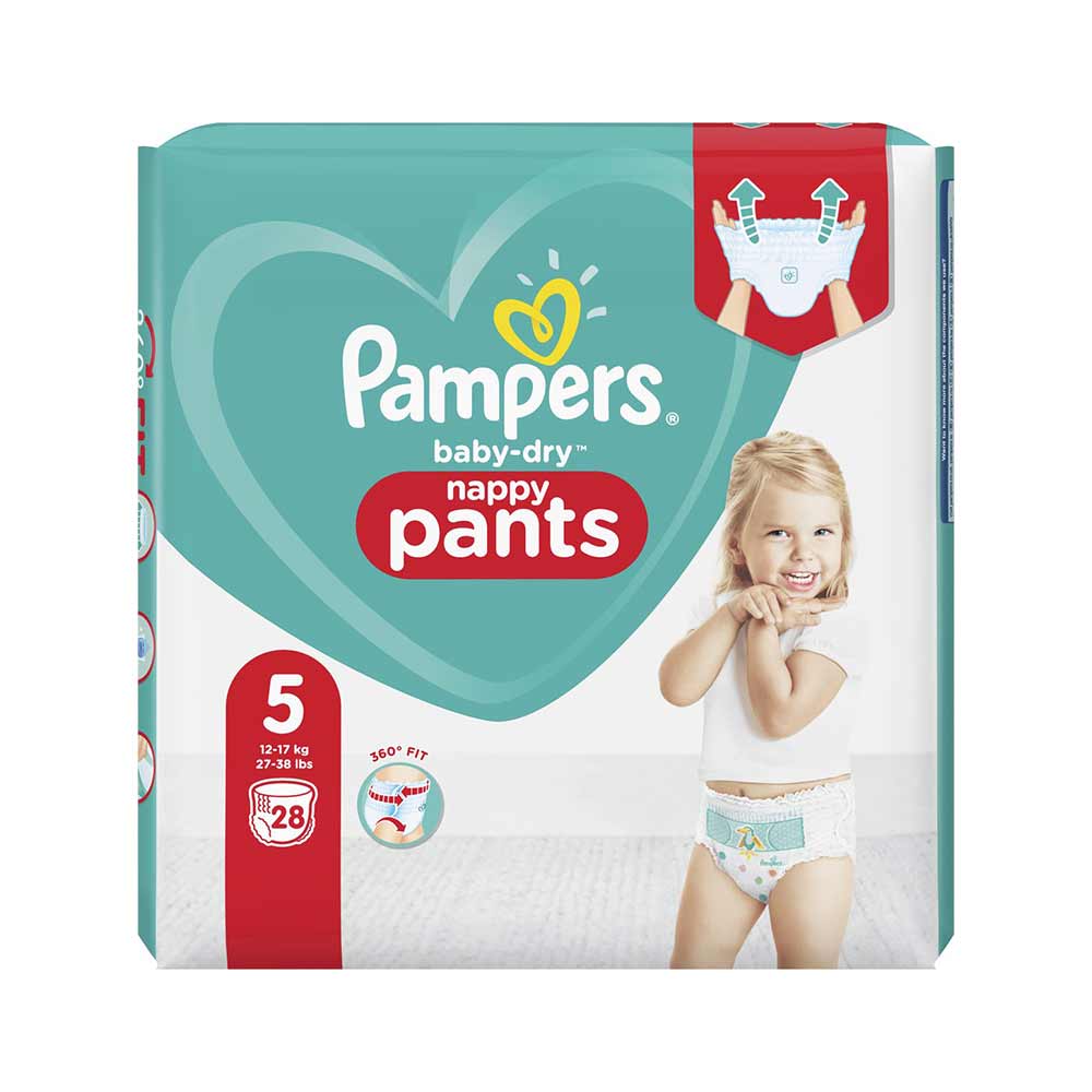 Kikker een paar personeel Pampers Baby-dry Pants Maat 5 - 28 Luierbroekjes - YecStore