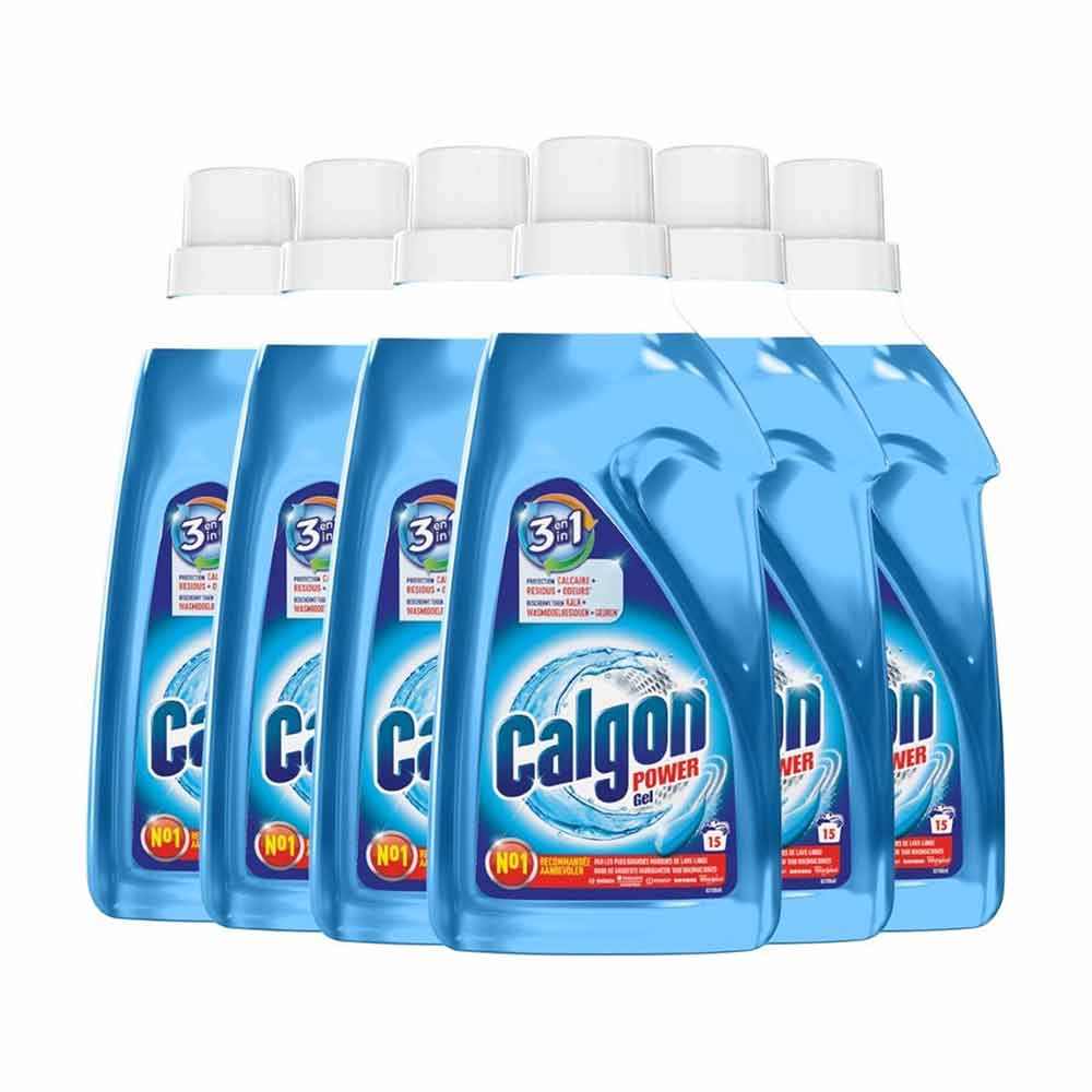 Calgon 3 in 1 Power Gel Wasmachine Reiniger en Anti kalk - 6 x 750 ml