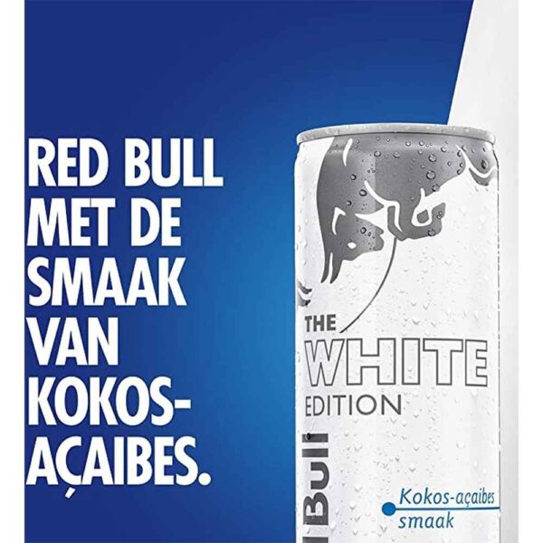 Red Bull Energy Drink - The White Edition - Kokos-Blauwe Bosbes - 24 x 25cl