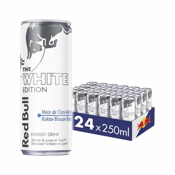 Red Bull Energy Drink - The White Edition - Kokos-Blauwe Bosbes - 24 x 25cl