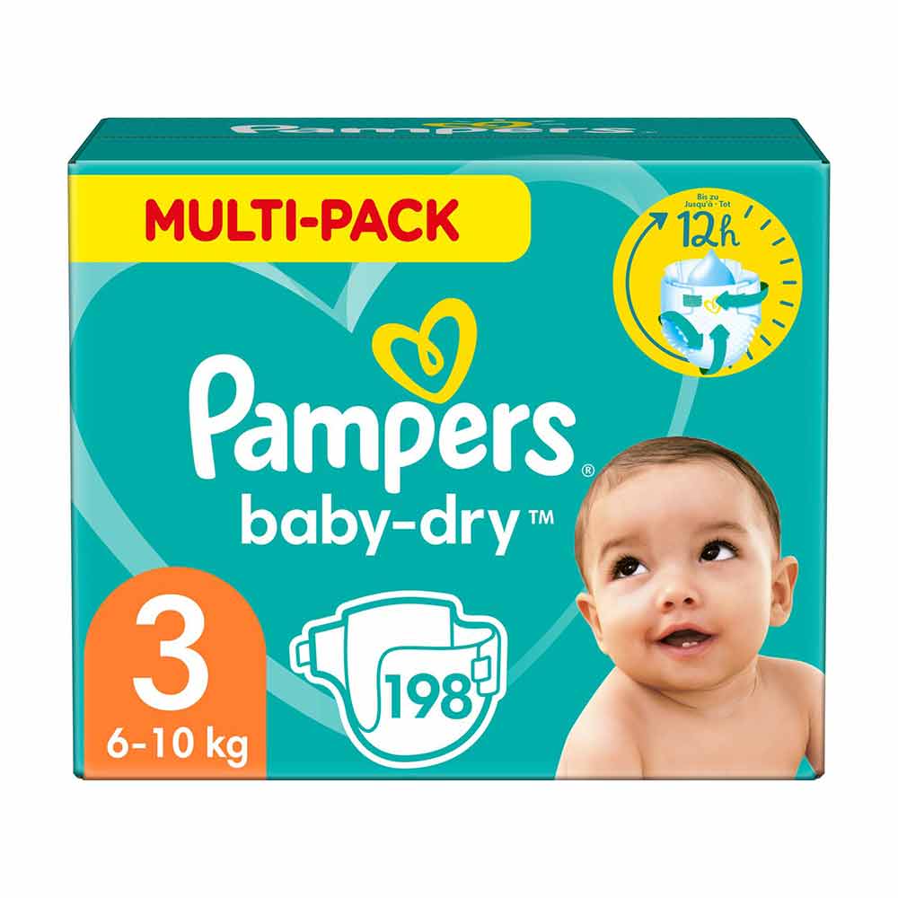 Pampers Baby-Dry Luiers Maat 3 - 198 Stuks