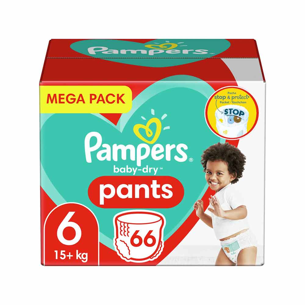 Pampers Maat 6 Baby-dry Pants - 66 Luierbroekjes