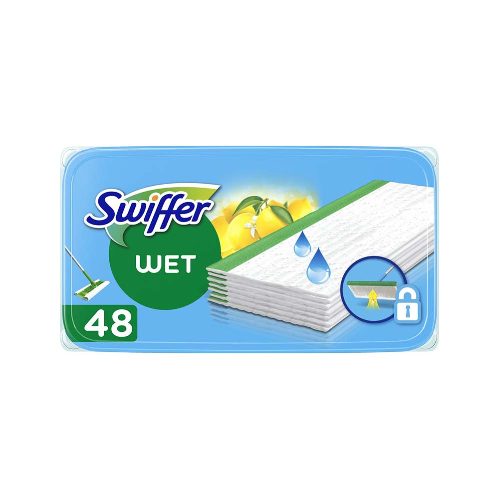 Swiffer Vloerreiniger - Vochtige Vloerdoekjes Citrus Fresh - Voordeelverpakking 2 x 24 doekjes