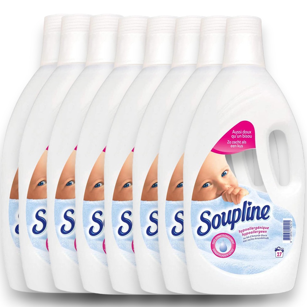 Soupline Wasverzachter Hypoallergeen 1,9L - Voordeelverpakking - 216 Wasbeurten (8 x 27)