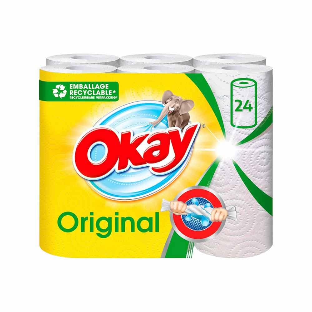 Okay Keukenpapier Original - Voordeelverpakking - 4 x 6 Rollen