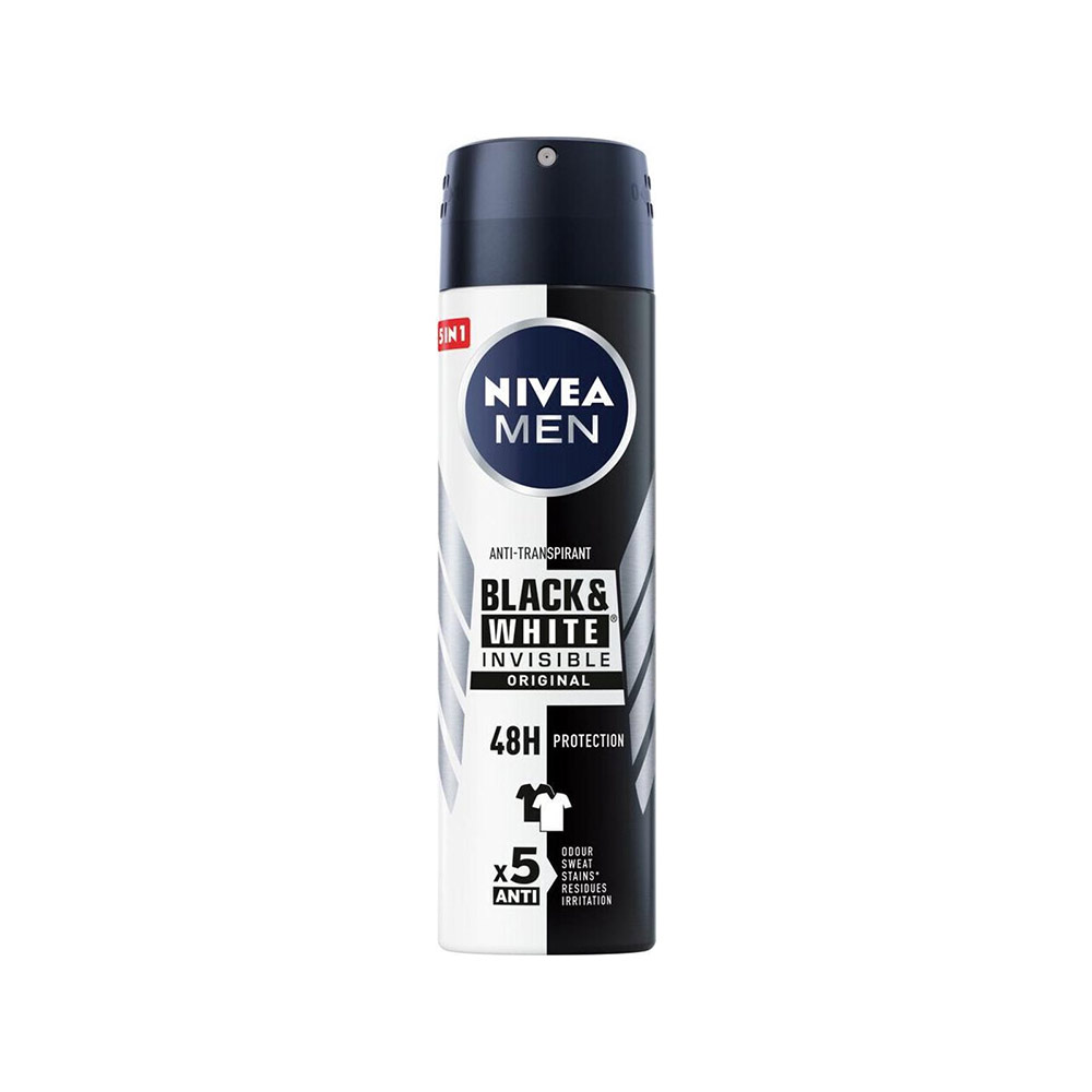 NIVEA MEN Deodorant Spray Black & White Invisible Original 150ml