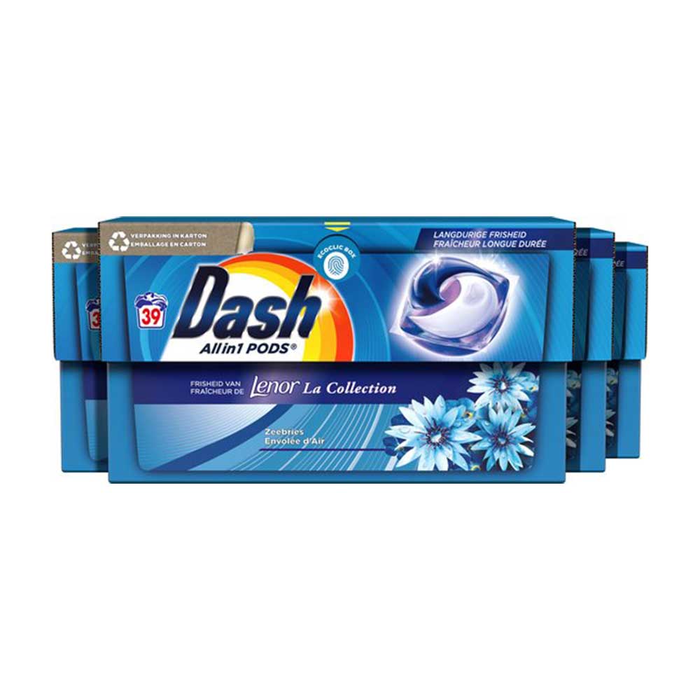 Dash Allin1 Pods Zeebries - Voordeelverpakking - 4 x 39 Wascapsules