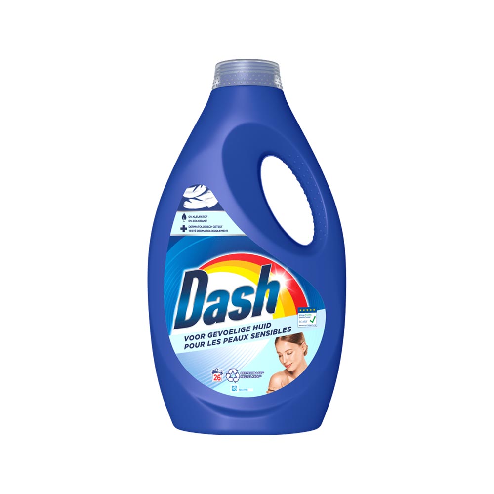 Dash Vloeibaar Wasmiddel voor Gevoelige Huid - 26 Wasbeurten