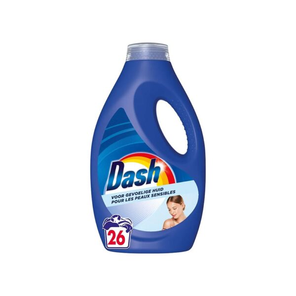 Dash Vloeibaar Wasmiddel voor Gevoelige Huid - 26 Wasbeurten